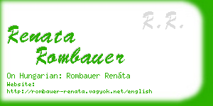 renata rombauer business card